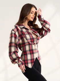 Сорочки ISSA Plus модель 15557_бордовый Фото