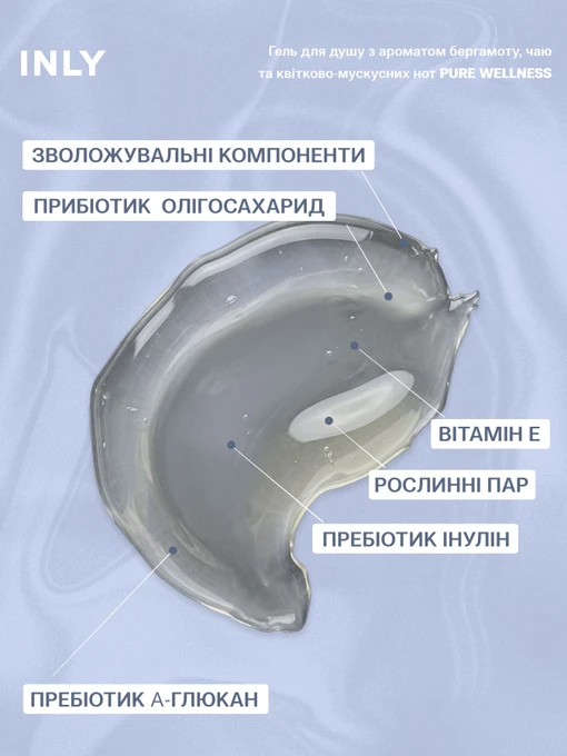 Гель для душу PURE WELLNESS INLY, 150 мл фото 3
