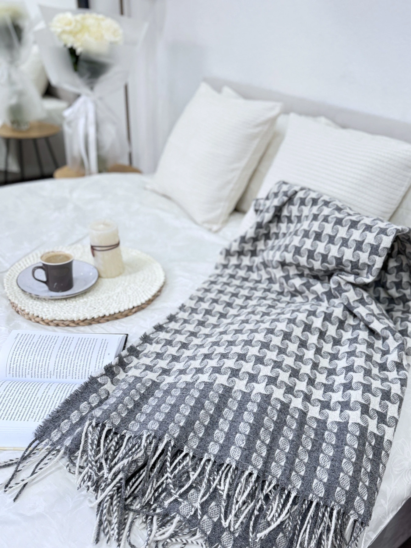 Плед шерстяной из новозеландской шерсти Carambola Grey Ecotton модель 04104 Плед шерстяной из новозеландской шерсти Carambola Grey Ecotton модель 04104 Фото