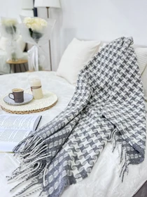 Плед шерстяной из новозеландской шерсти Carambola Grey Ecotton модель 04104 Фото