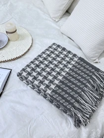 Плед шерстяной из новозеландской шерсти Carambola Grey Ecotton модель 04104 Фото