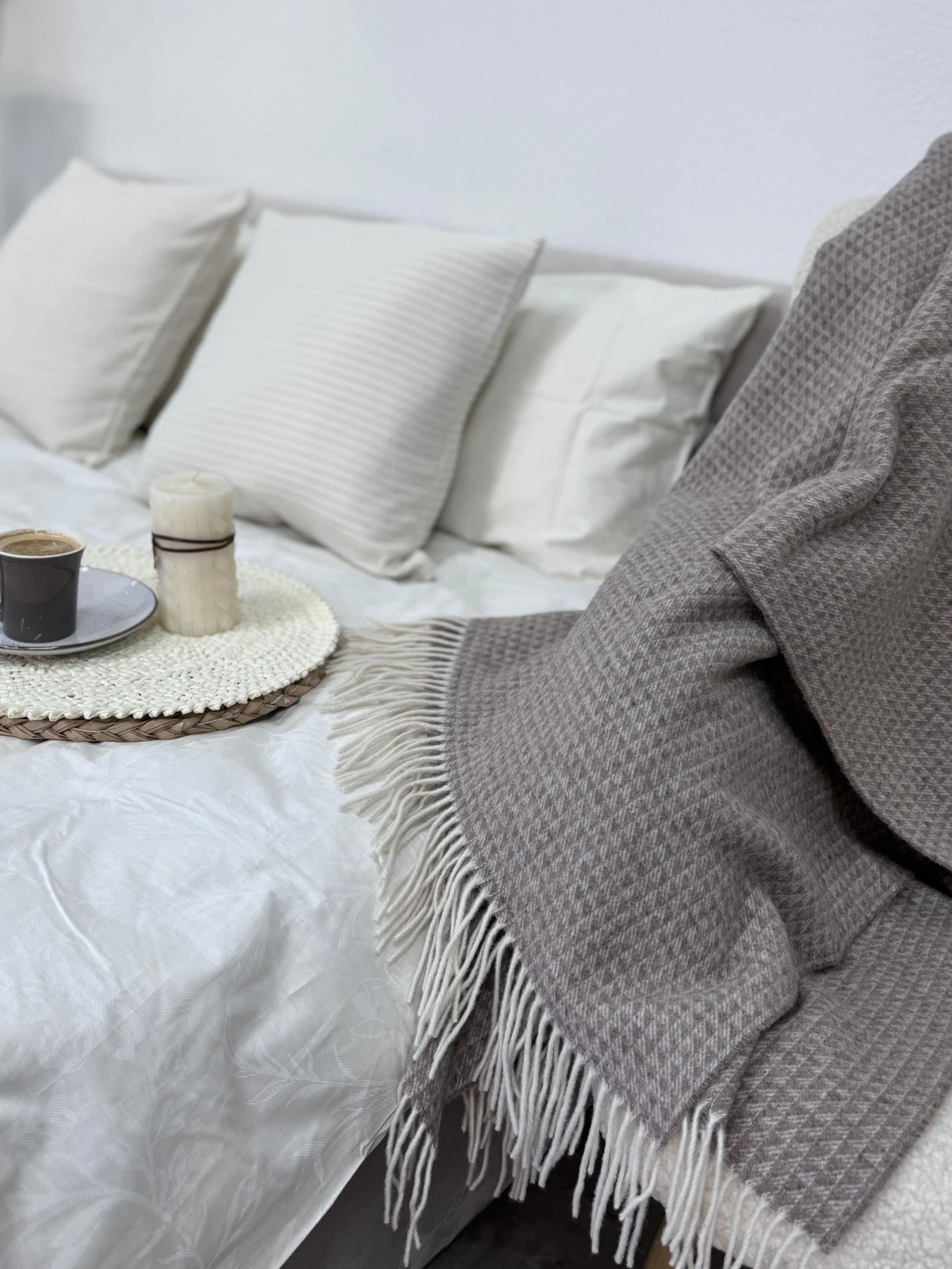 Плед шерстяной с кашемиром Toscana Ecotton модель 24616-2 Плед шерстяной с кашемиром Toscana Ecotton модель 24616-2 Фото