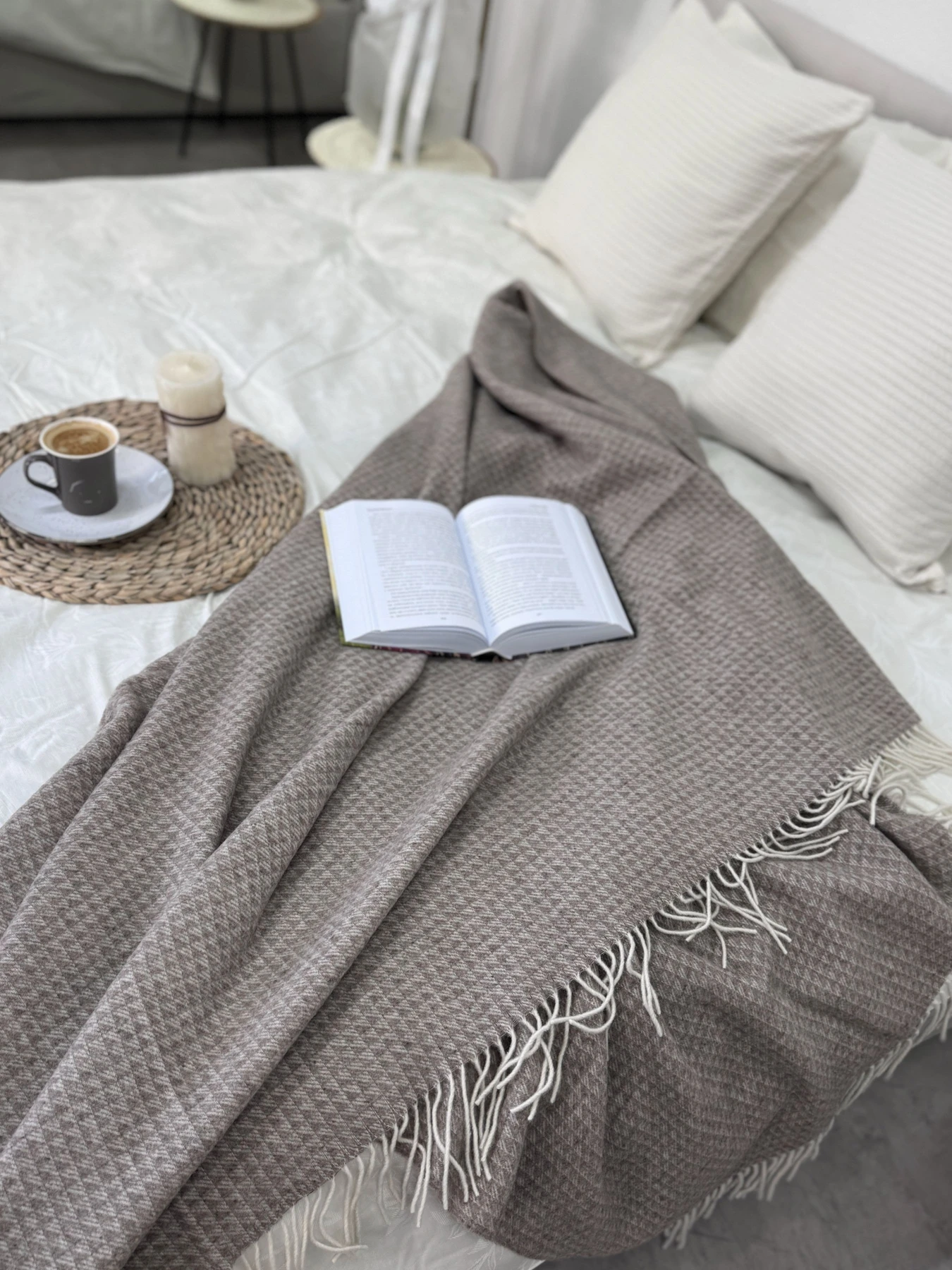 Плед шерстяной с кашемиром Toscana Ecotton модель 24616-2 Плед шерстяной с кашемиром Toscana Ecotton модель 24616-2 Фото