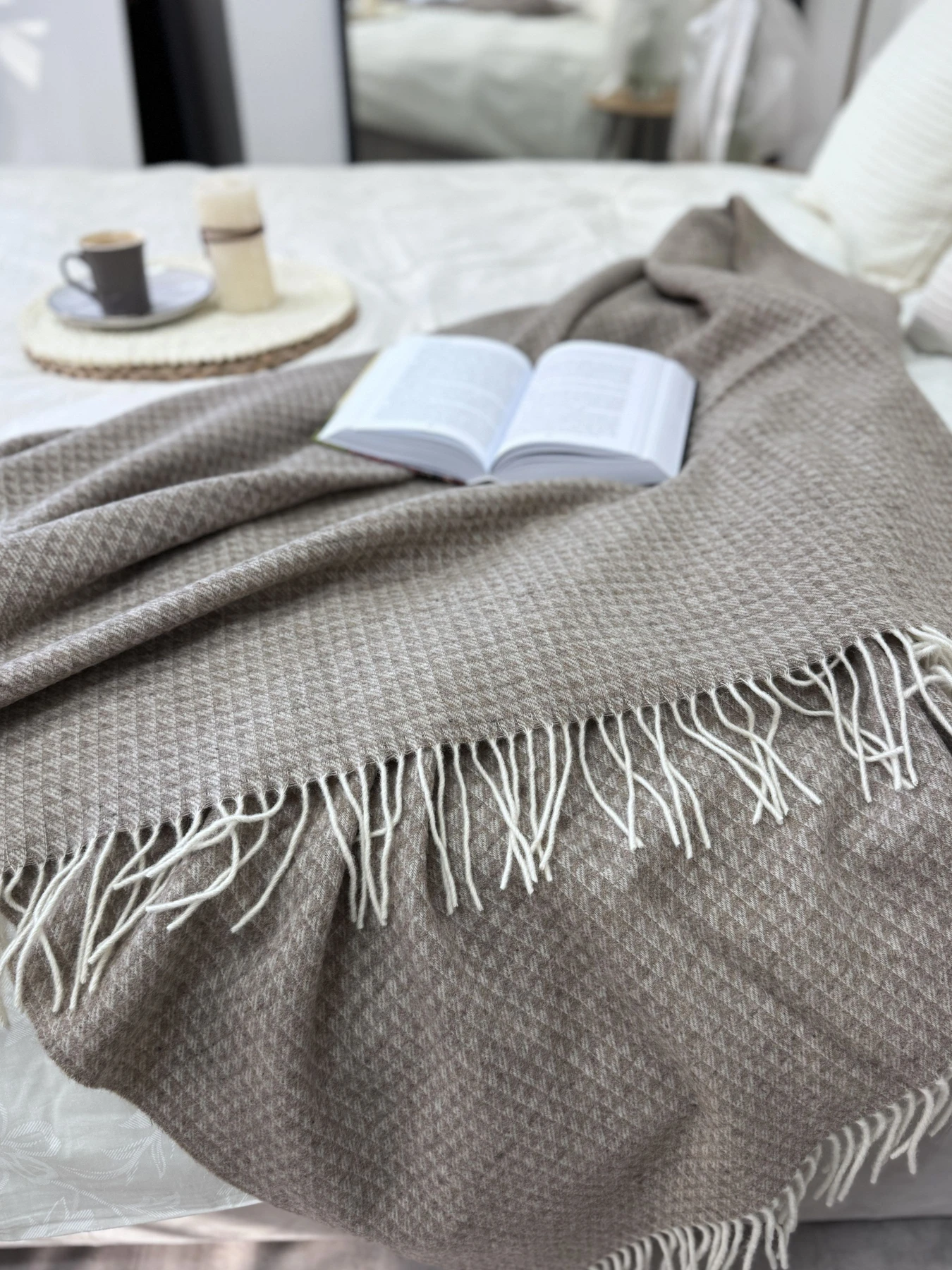 Плед шерстяной с кашемиром Toscana Ecotton модель 24616-2 Плед шерстяной с кашемиром Toscana Ecotton модель 24616-2 Фото