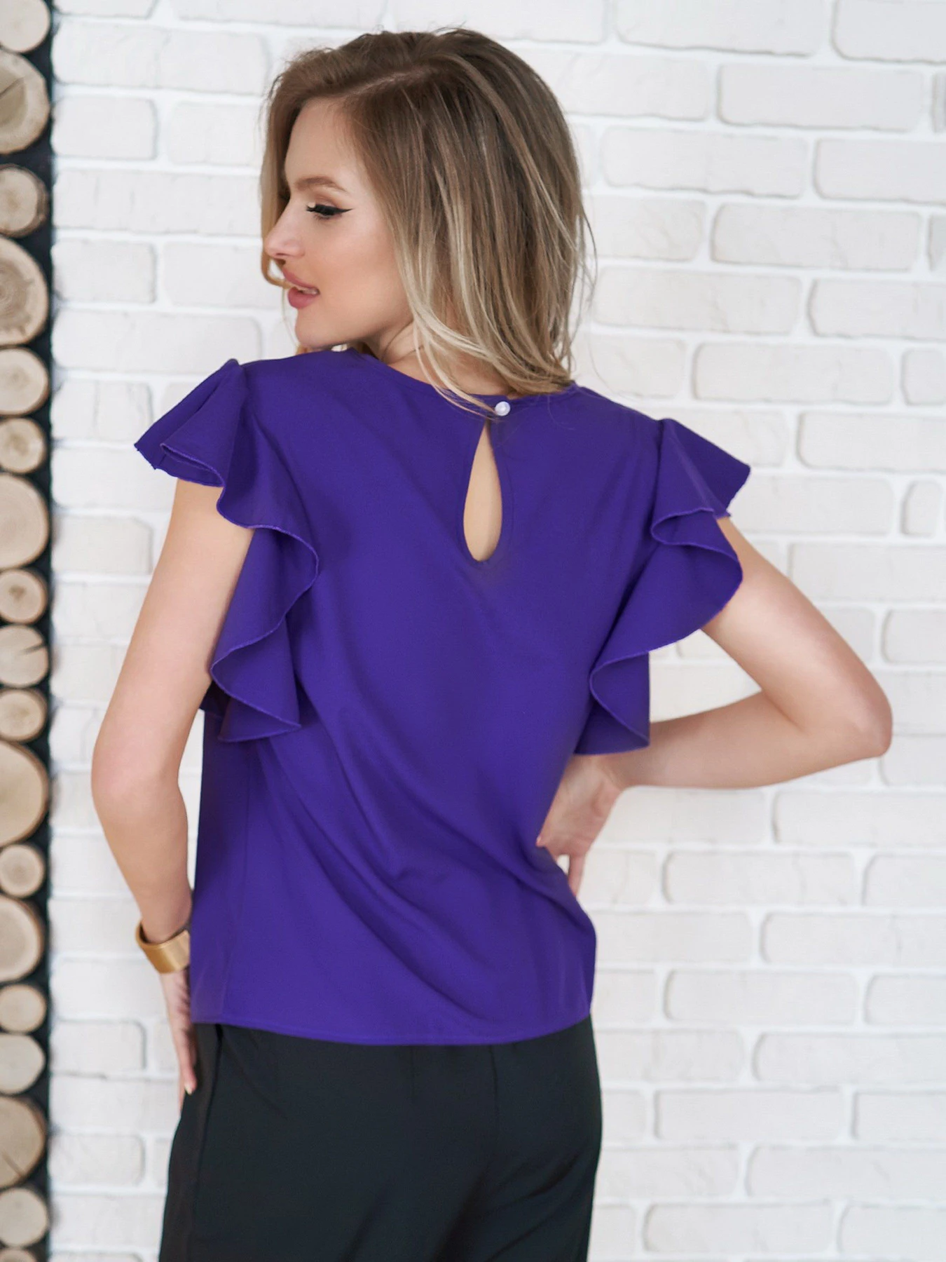 Сорочки ISSA Plus модель 11701_violet Фото