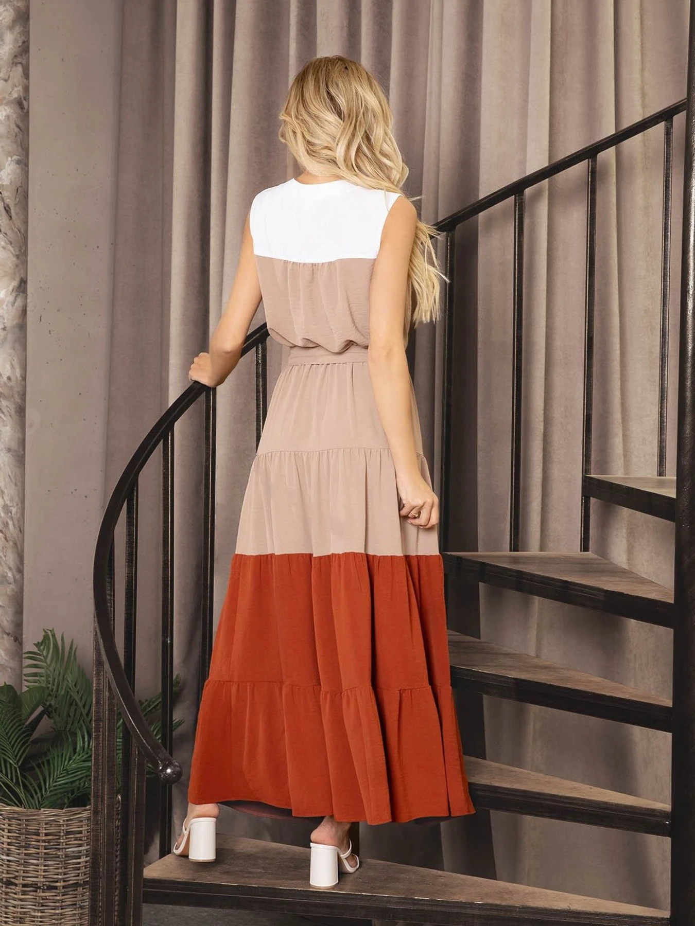 Сукні ISSA Plus модель SA-260_terracotta Фото