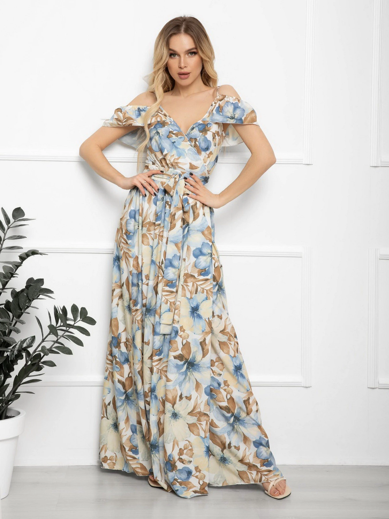 Платья ISSA Plus модель 12566_blue Платья ISSA Plus модель 12566_blue Фото