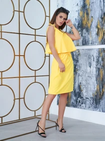 Платья ISSA Plus модель SA-10786i_yellow Фото