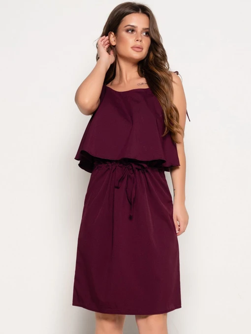 Платья ISSA Plus модель SA-10786i_burgundy Фото