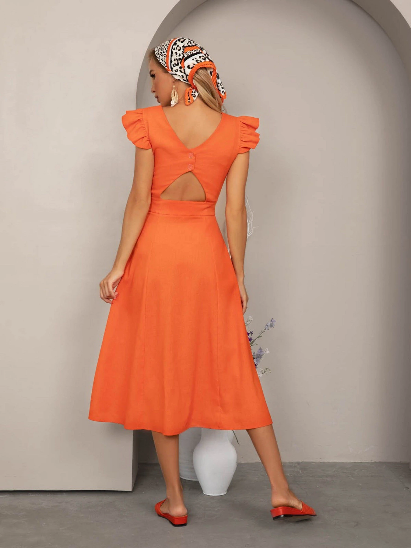 Платья ISSA Plus модель 12803_orange Платья ISSA Plus модель 12803_orange Фото