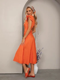 Платья ISSA Plus модель 12803_orange Фото