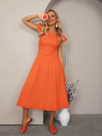 Платья ISSA Plus модель 12803_orange Фото
