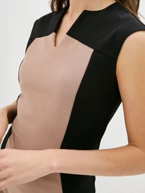 Платья ISSA Plus модель SA-1_blackbeige Фото