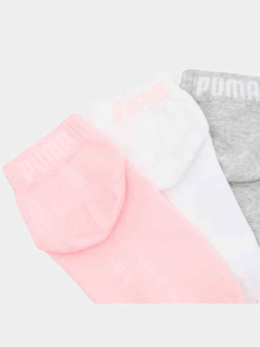PUMA Kids Plain Quarter 3p Набір шкарпеток колір рожевий фото 2