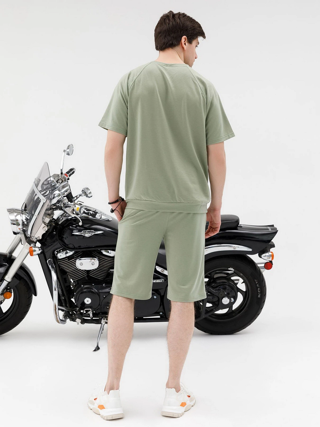 Костюмы ISSA Plus модель GN-425_olive Фото