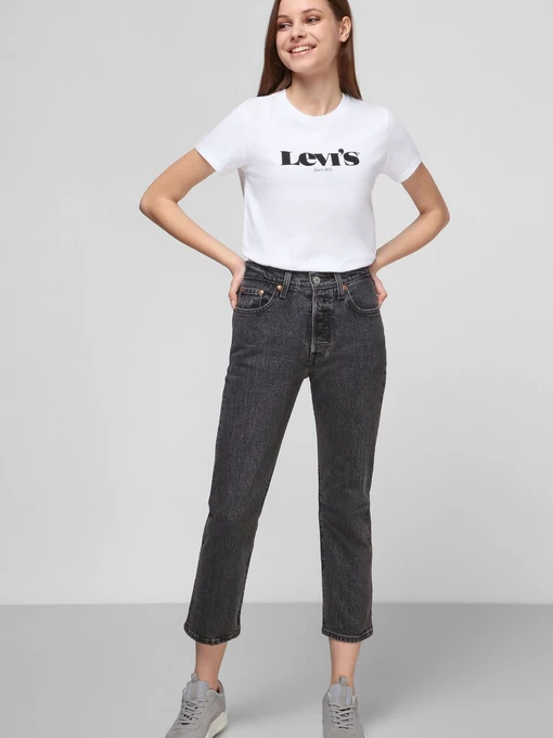 Бавовняні Жіночі Прямі джинси Levi's фото 2