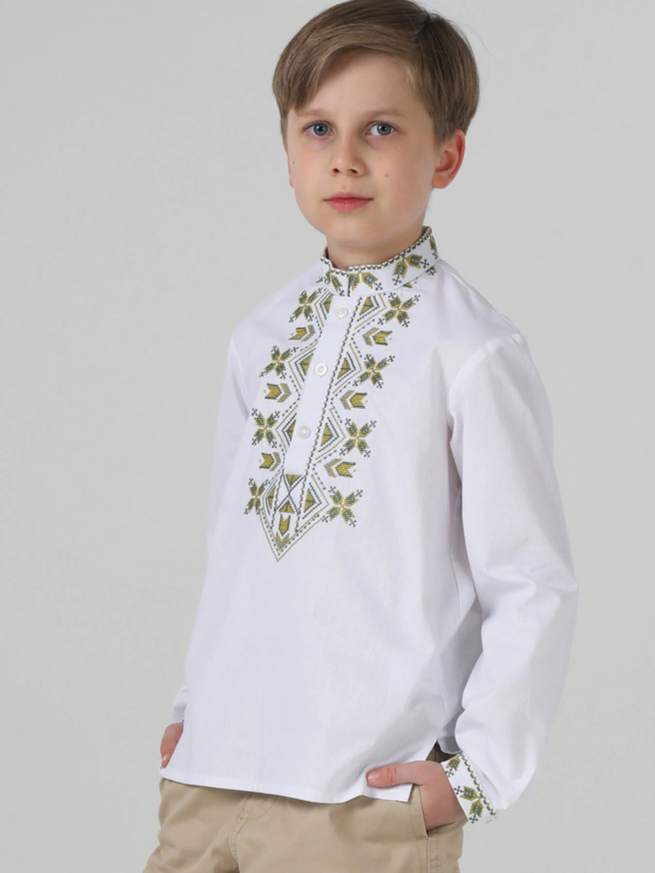 Вышиванки Folk Moda модель fm3106-blij Фото