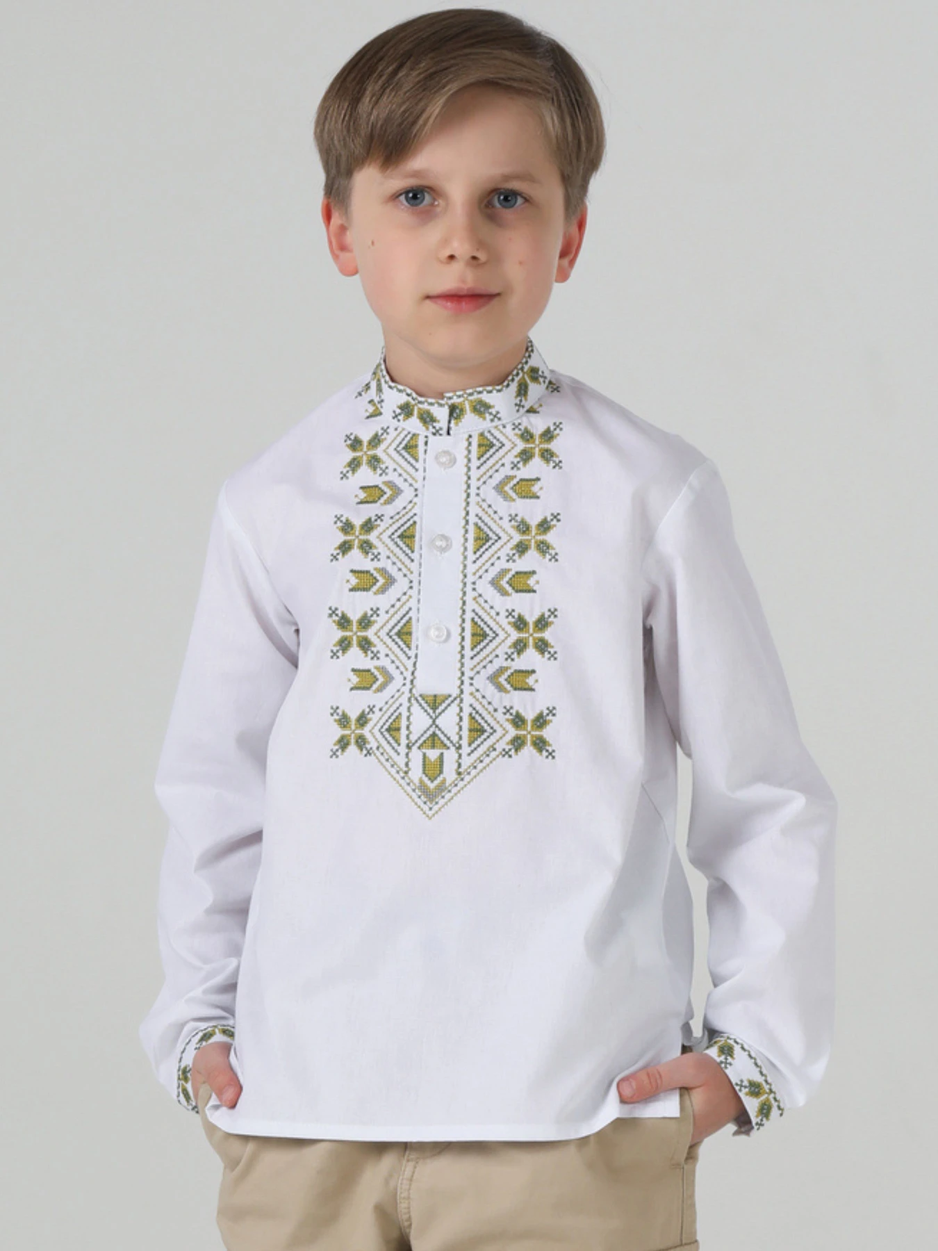 Вышиванки Folk Moda модель fm3106-blij Фото