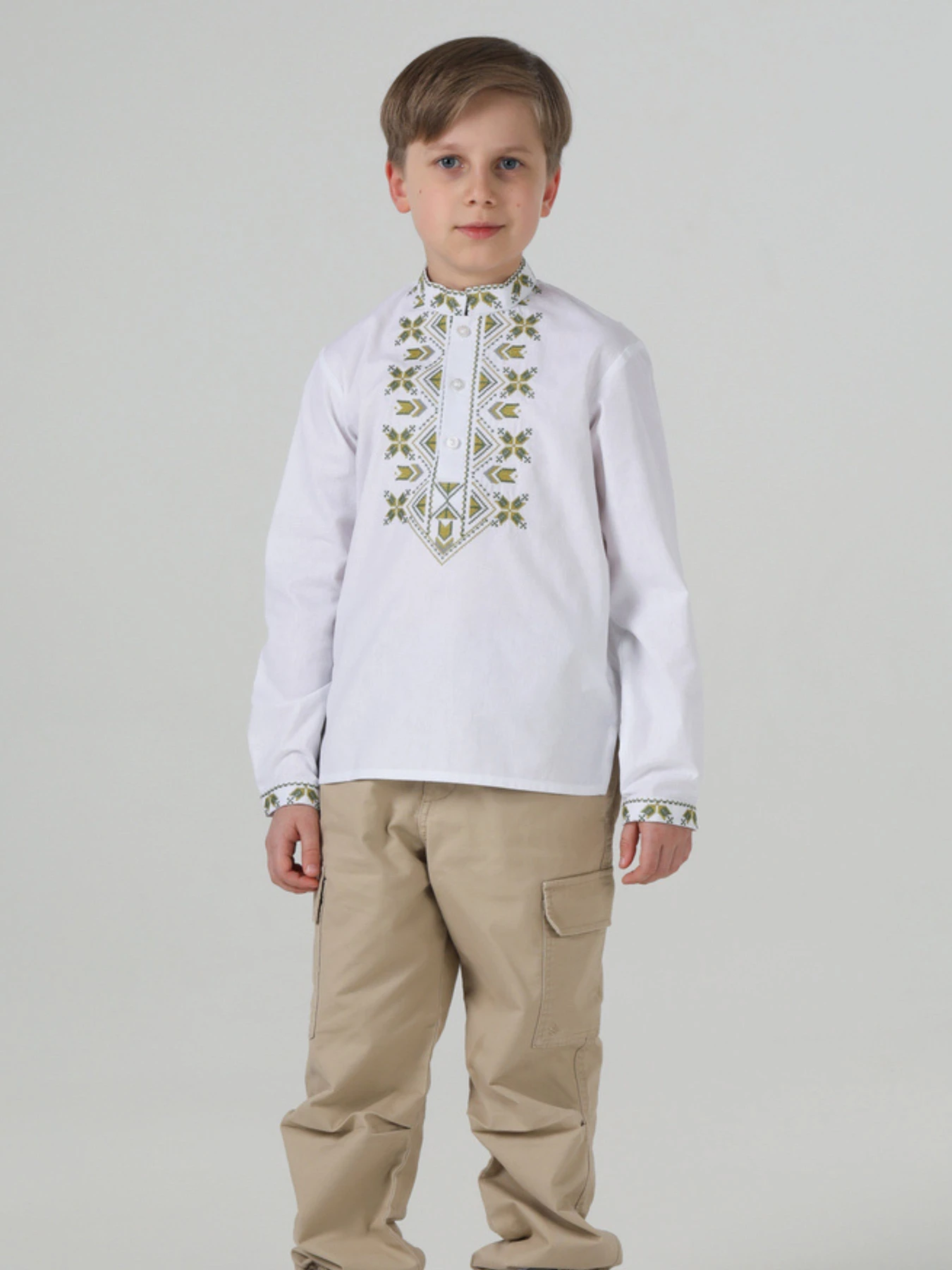 Вышиванки Folk Moda модель fm3106-blij Фото