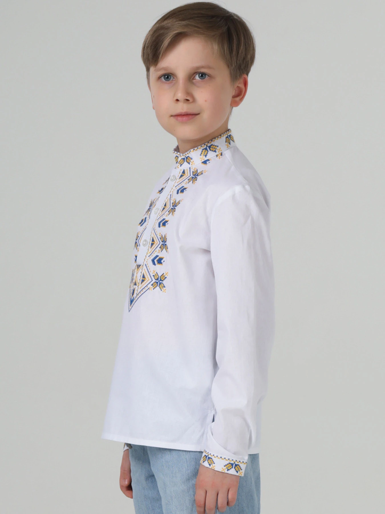 Вышиванки Folk Moda модель fm3103-blij Вышиванки Folk Moda модель fm3103-blij Фото