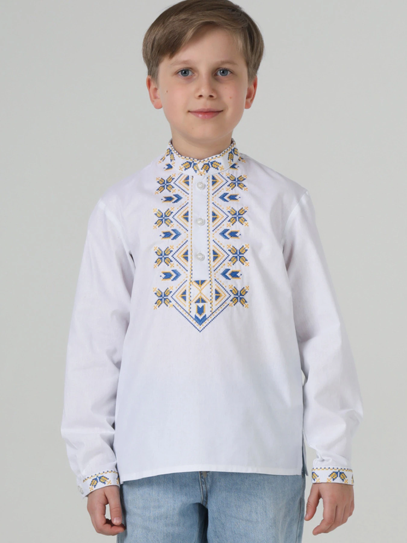 Вышиванки Folk Moda модель fm3103-blij Вышиванки Folk Moda модель fm3103-blij Фото
