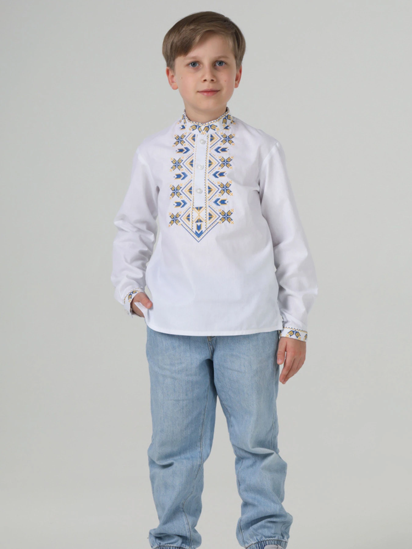 Вышиванки Folk Moda модель fm3103-blij Вышиванки Folk Moda модель fm3103-blij Фото