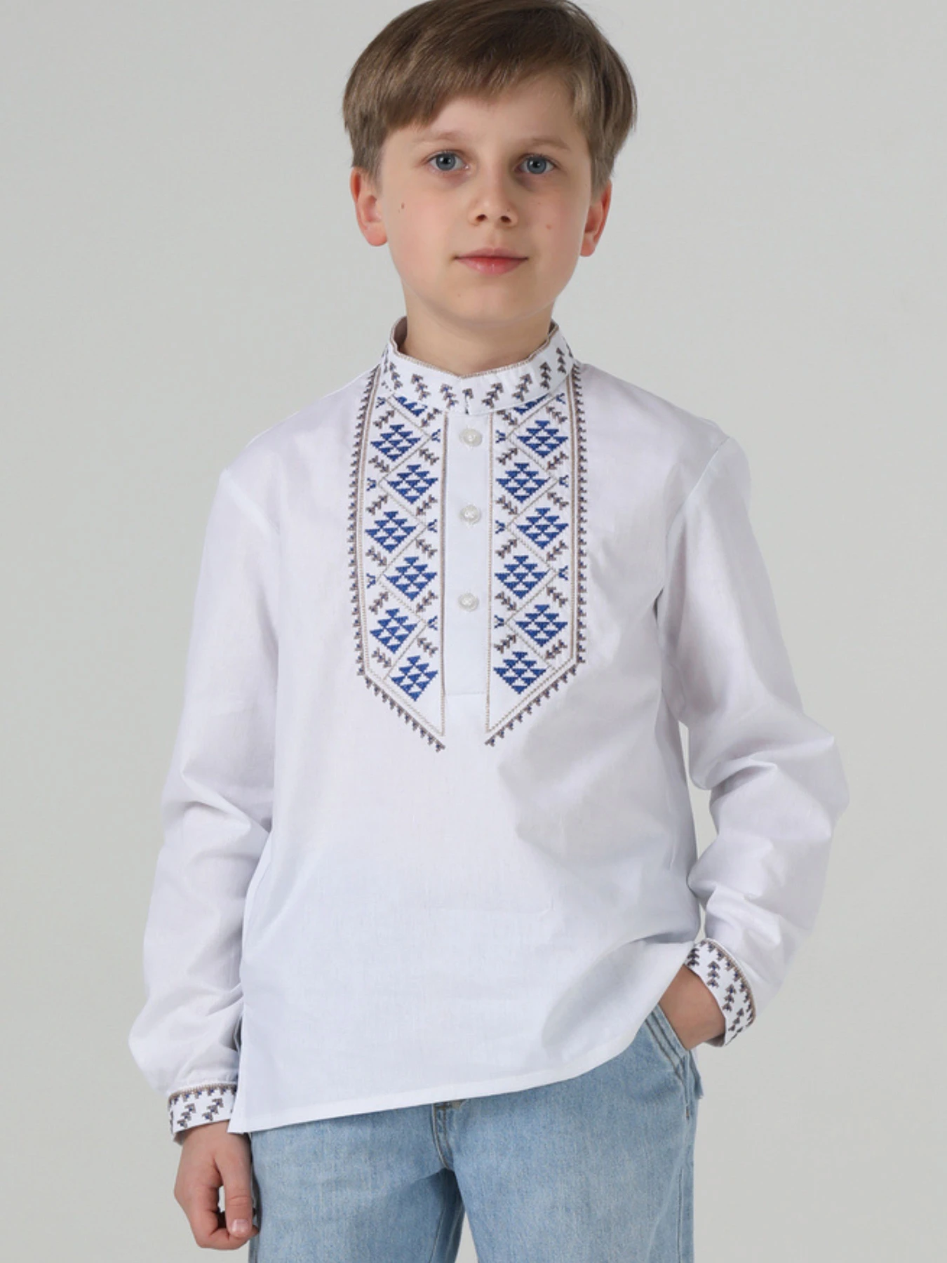 Вышиванки Folk Moda модель fm3097-blij Вышиванки Folk Moda модель fm3097-blij Фото