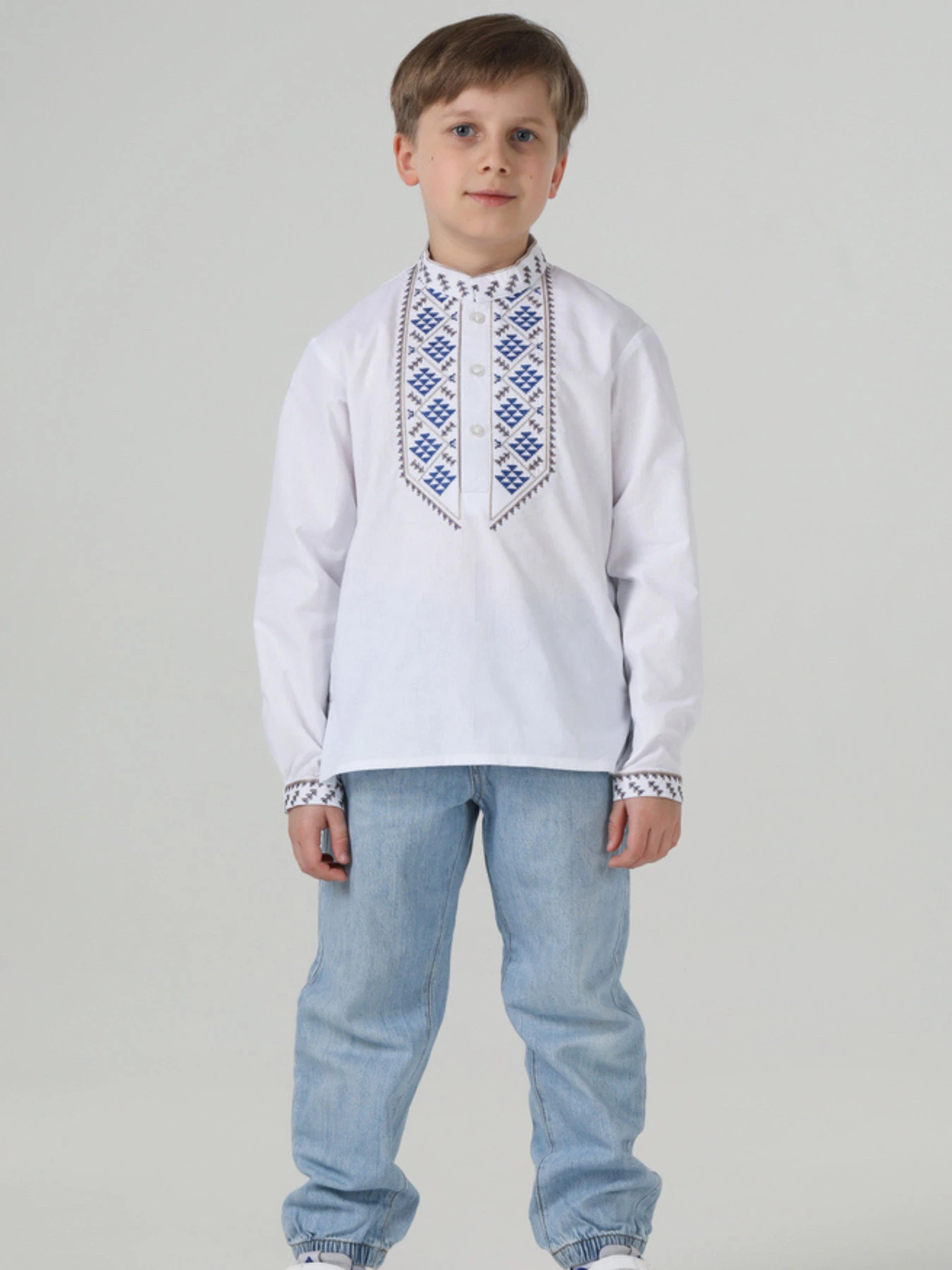Вышиванки Folk Moda модель fm3097-blij Вышиванки Folk Moda модель fm3097-blij Фото