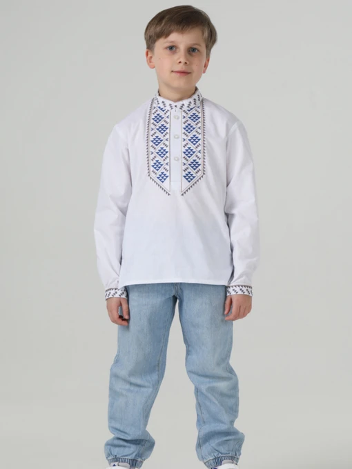 Вышиванки Folk Moda модель fm3097-blij Фото