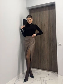 Юбки Uaclothes модель like16265-korichnevj Фото