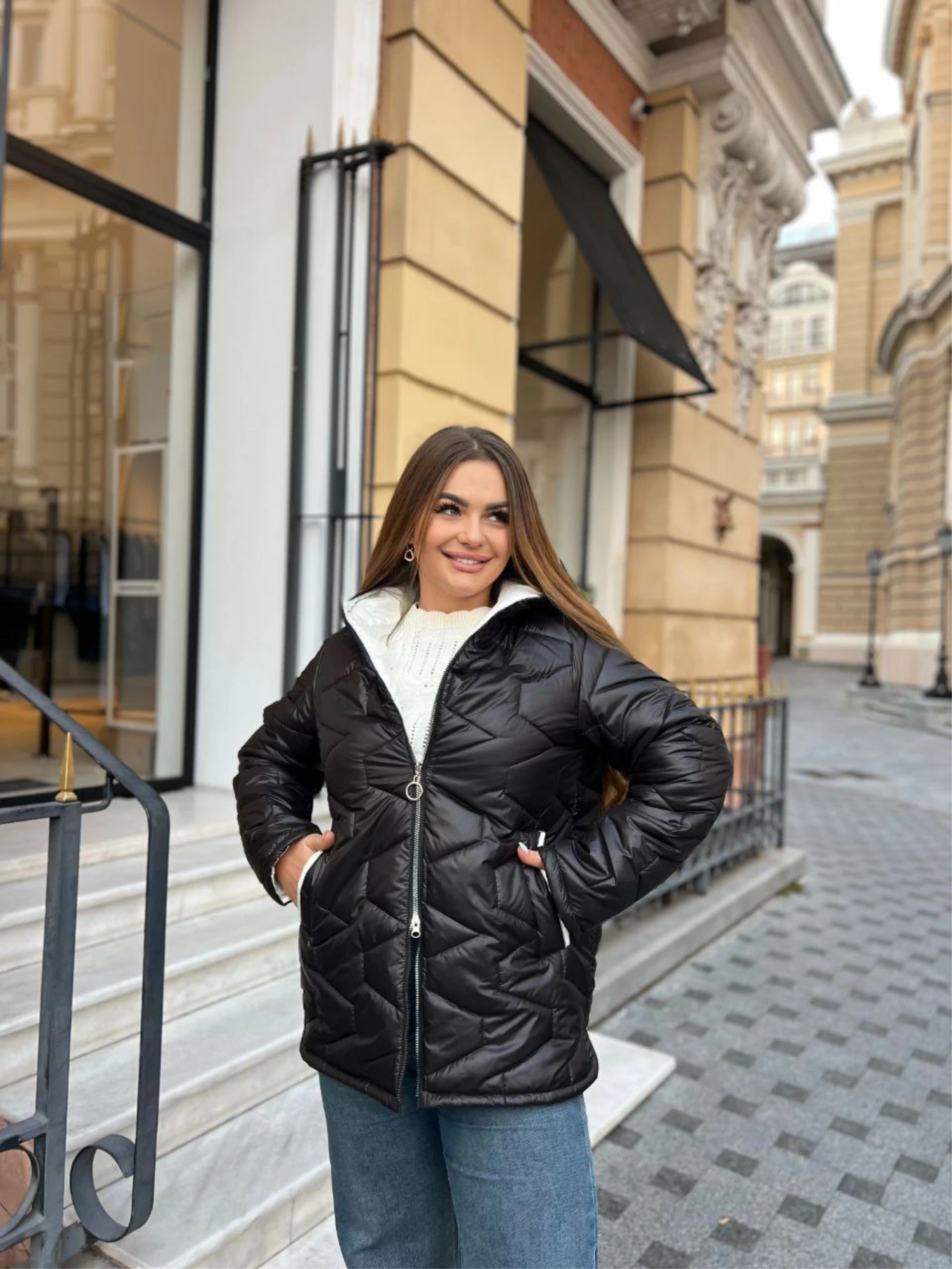 Куртки и дубленки Uaclothes модель like16114-chernj Куртки и дубленки Uaclothes модель like16114-chernj Фото