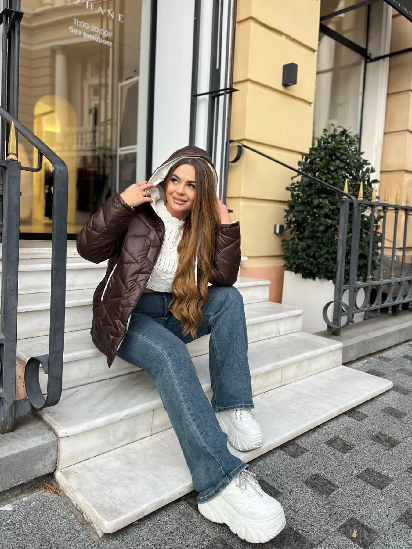 Куртки и дубленки Uaclothes модель like16114-korichnevj Куртки и дубленки Uaclothes модель like16114-korichnevj Фото