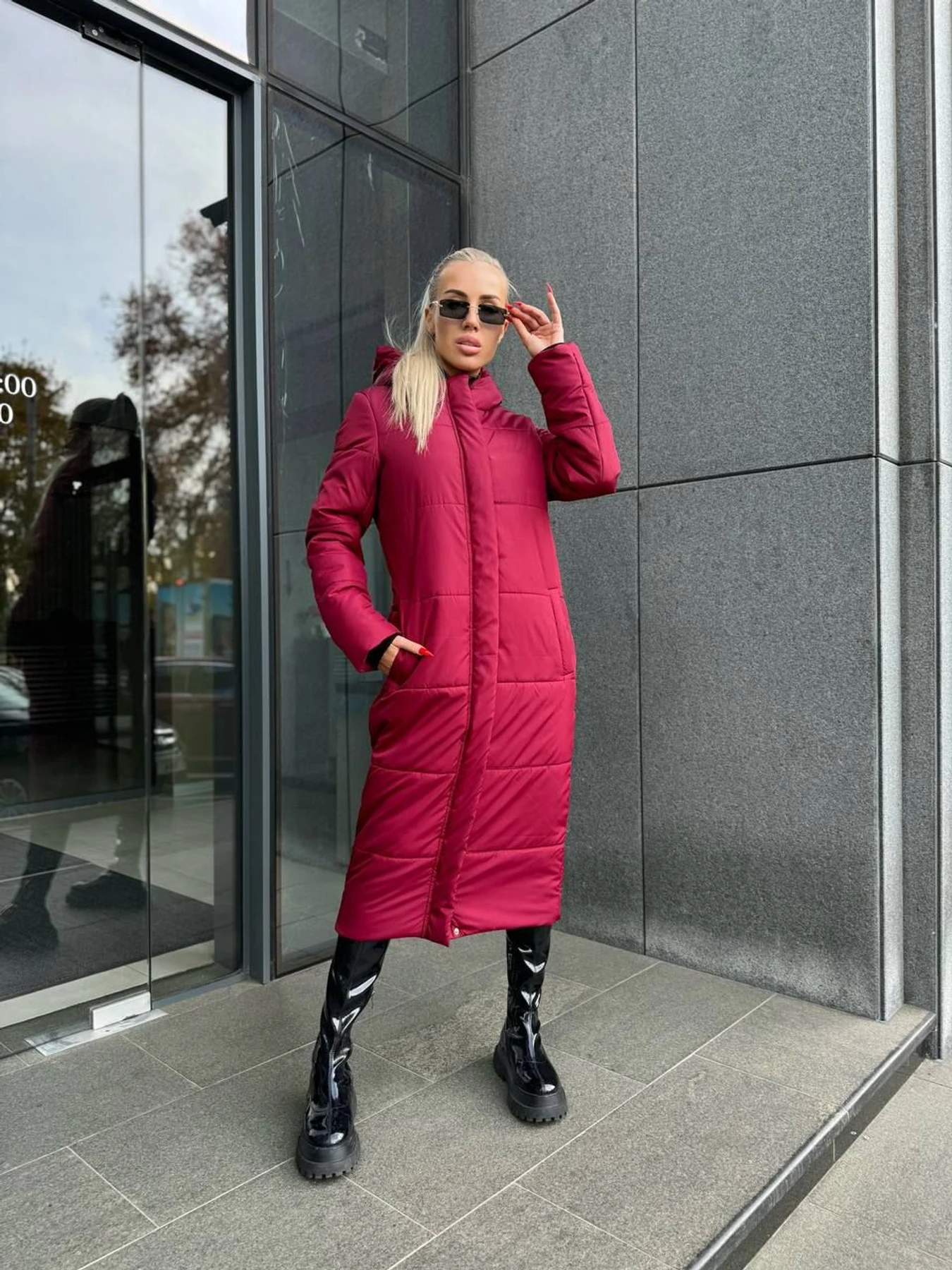 Куртки та дублянки Uaclothes модель like15636-bordovj Куртки та дублянки Uaclothes модель like15636-bordovj Фото