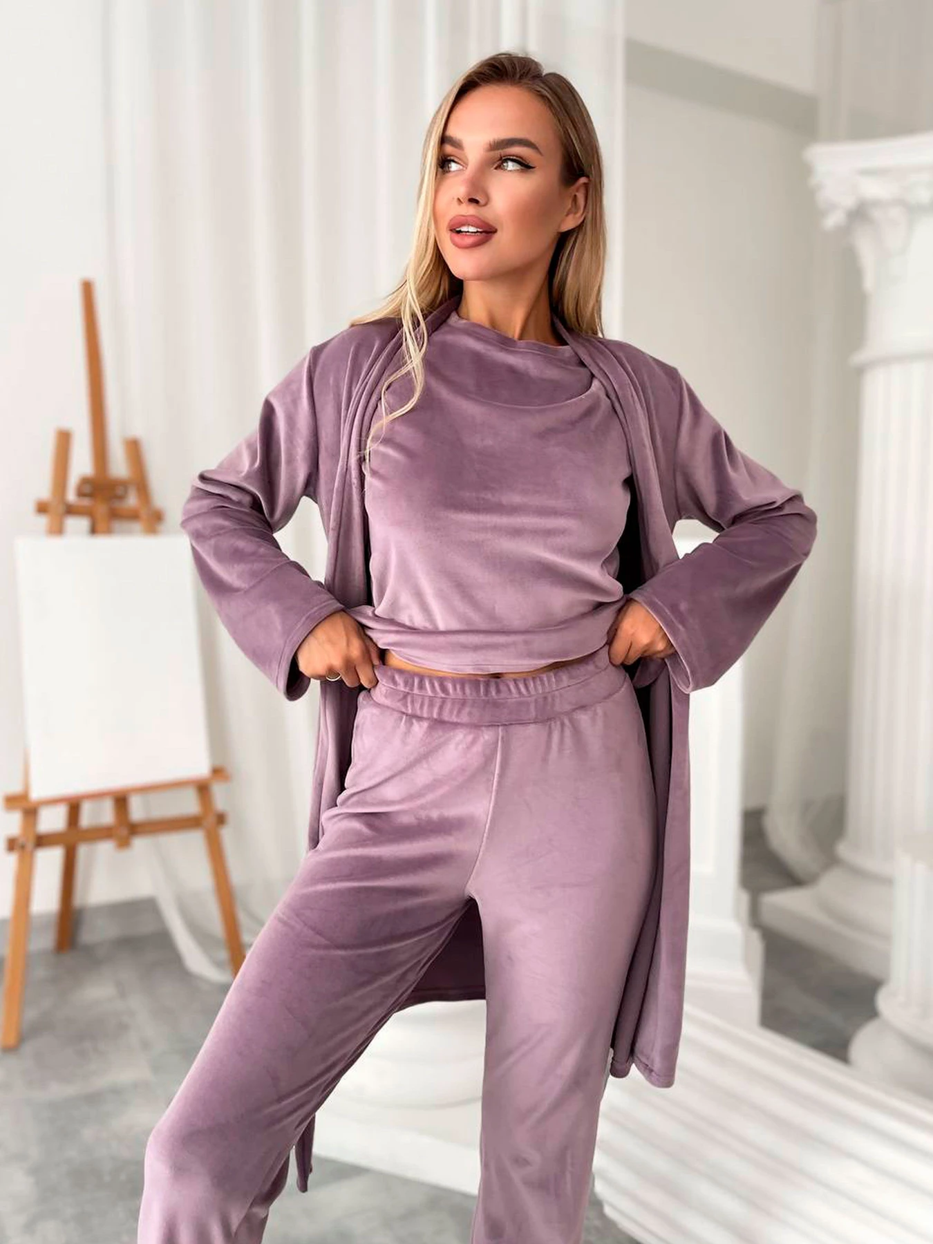 Одежда для дома и сна Uaclothes модель like14945-lilovij Одежда для дома и сна Uaclothes модель like14945-lilovij Фото