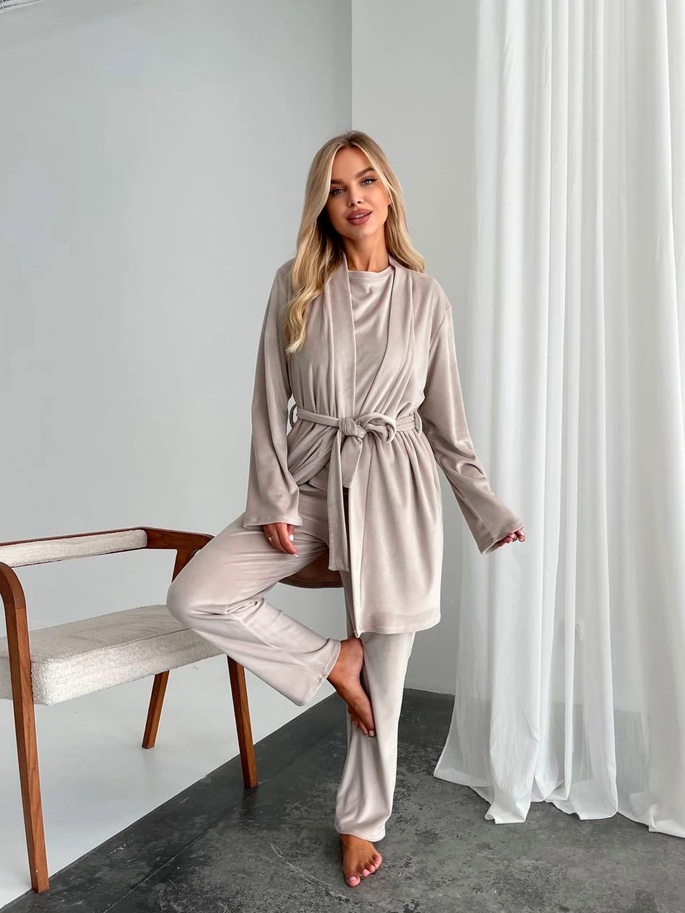 Одежда для дома и сна Uaclothes модель like14945-bezhevj Одежда для дома и сна Uaclothes модель like14945-bezhevj Фото