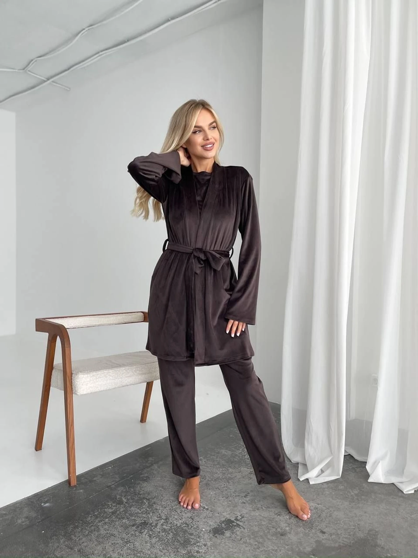 Одежда для дома и сна Uaclothes модель like14945-korichnevj Одежда для дома и сна Uaclothes модель like14945-korichnevj Фото