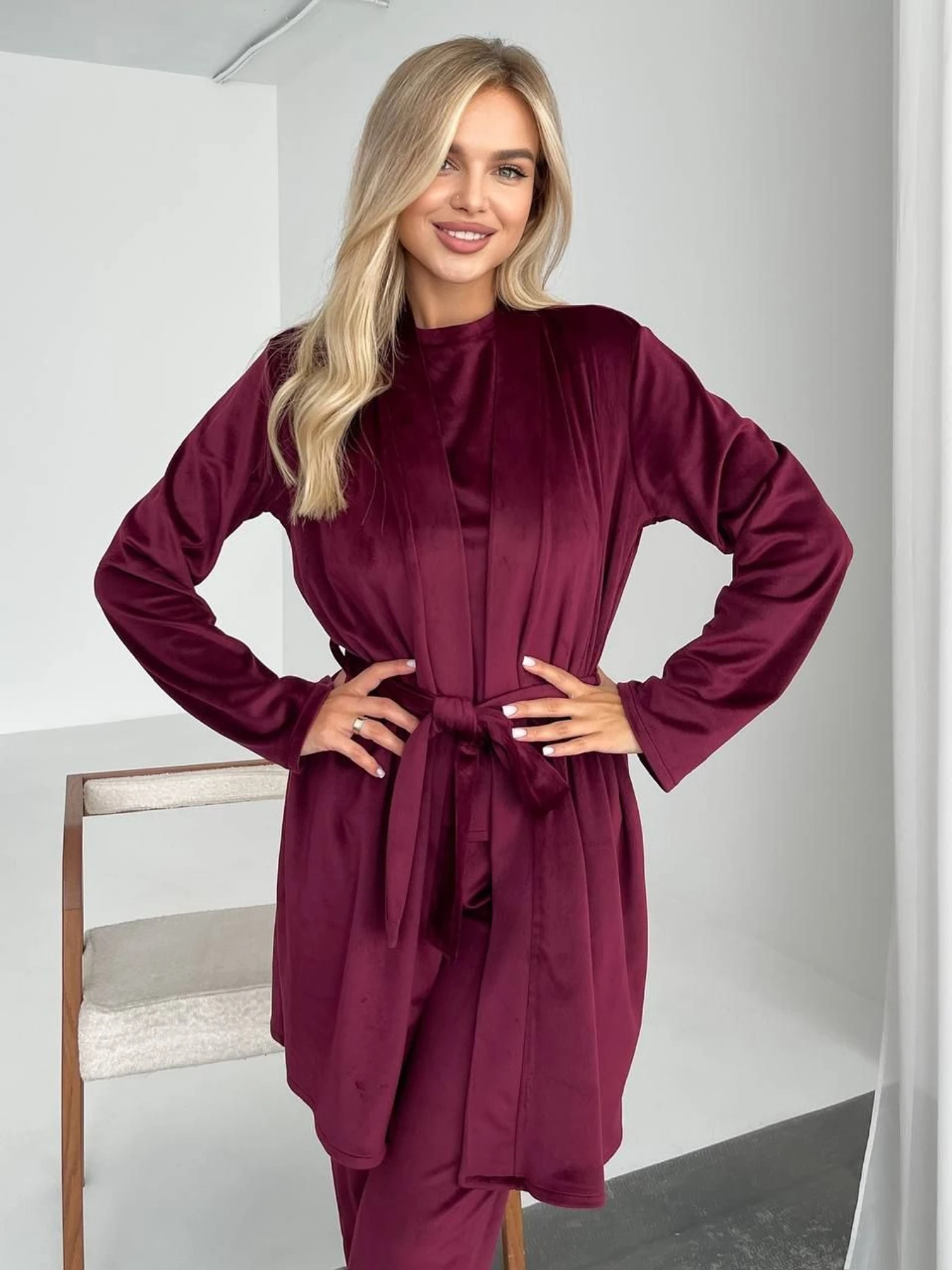 Одежда для дома и сна Uaclothes модель like14945-bordovj Одежда для дома и сна Uaclothes модель like14945-bordovj Фото