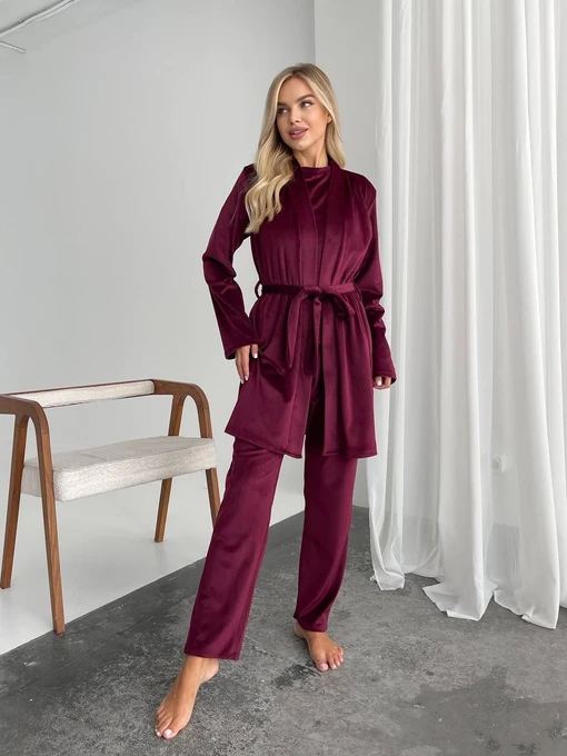 Одяг для дому та сну Uaclothes модель like14945-bordovj Фото