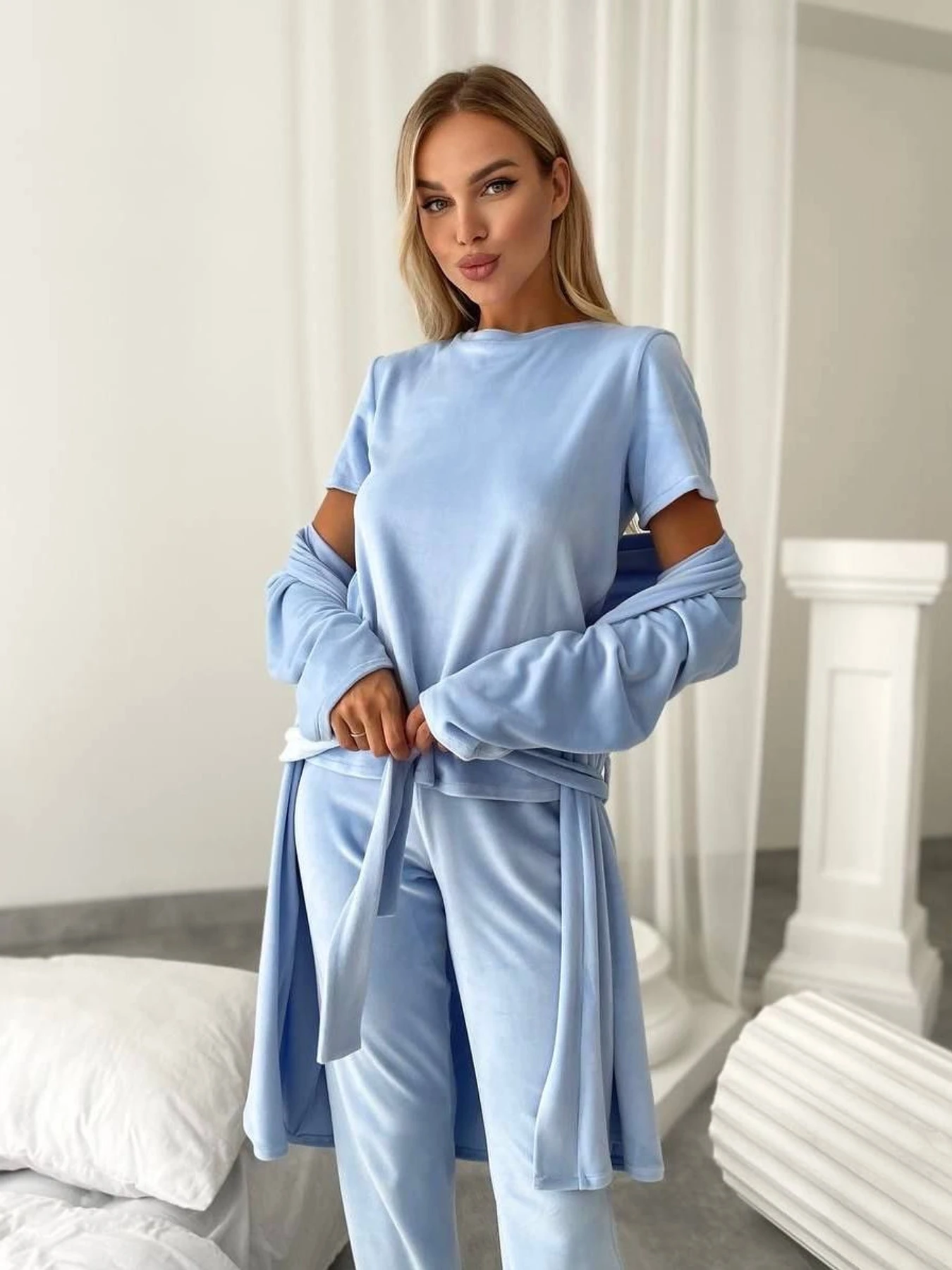 Одежда для дома и сна Uaclothes модель like14945-goluboj Одежда для дома и сна Uaclothes модель like14945-goluboj Фото
