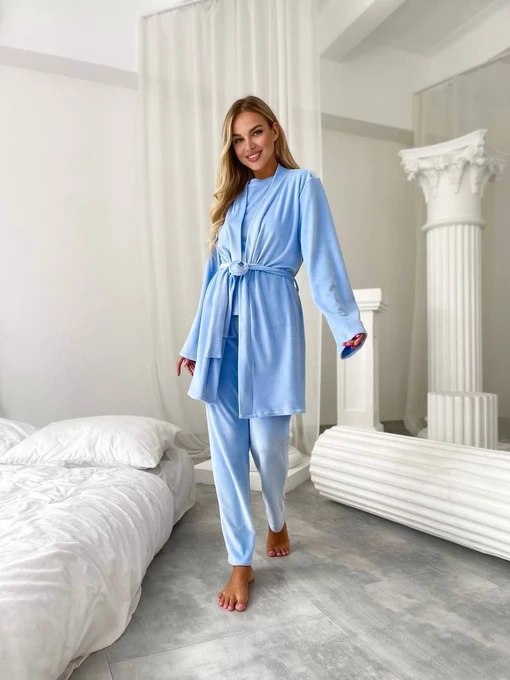 Велюровий Жіночий Домашній костюм Uaclothes фото 3