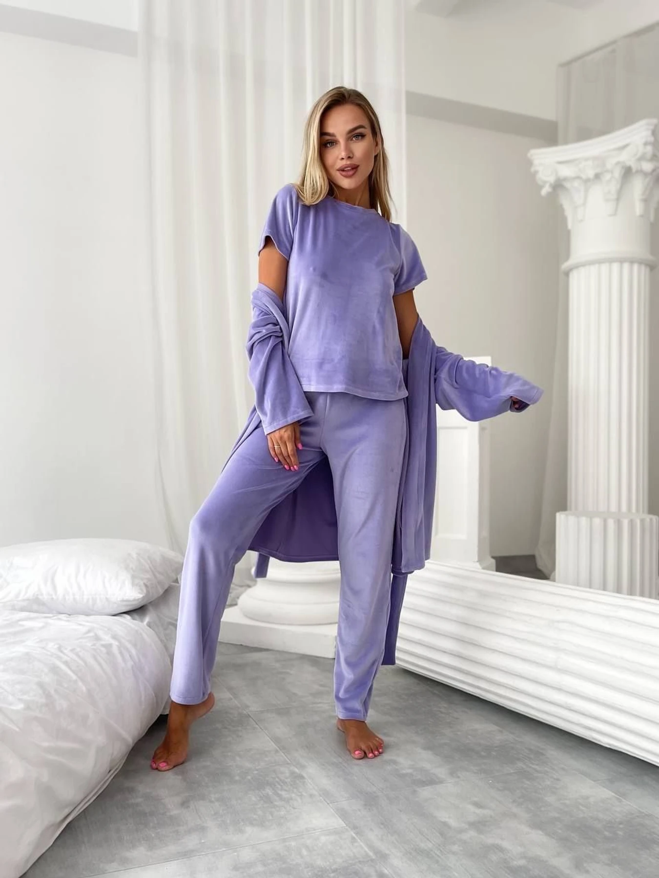 Одежда для дома и сна Uaclothes модель like14945-sirenevj Одежда для дома и сна Uaclothes модель like14945-sirenevj Фото