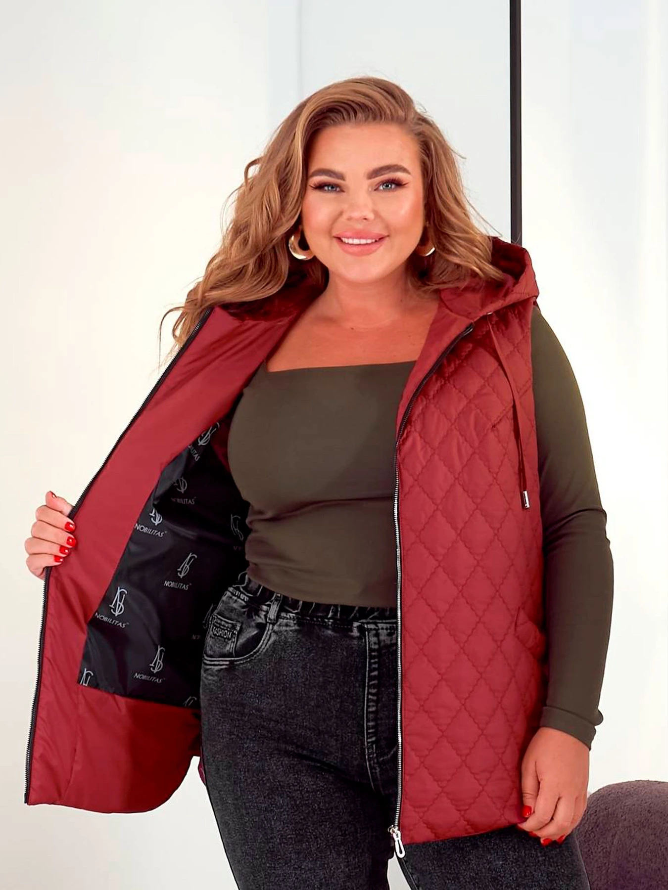 Куртки та дублянки Uaclothes модель like14867-bordovj Фото