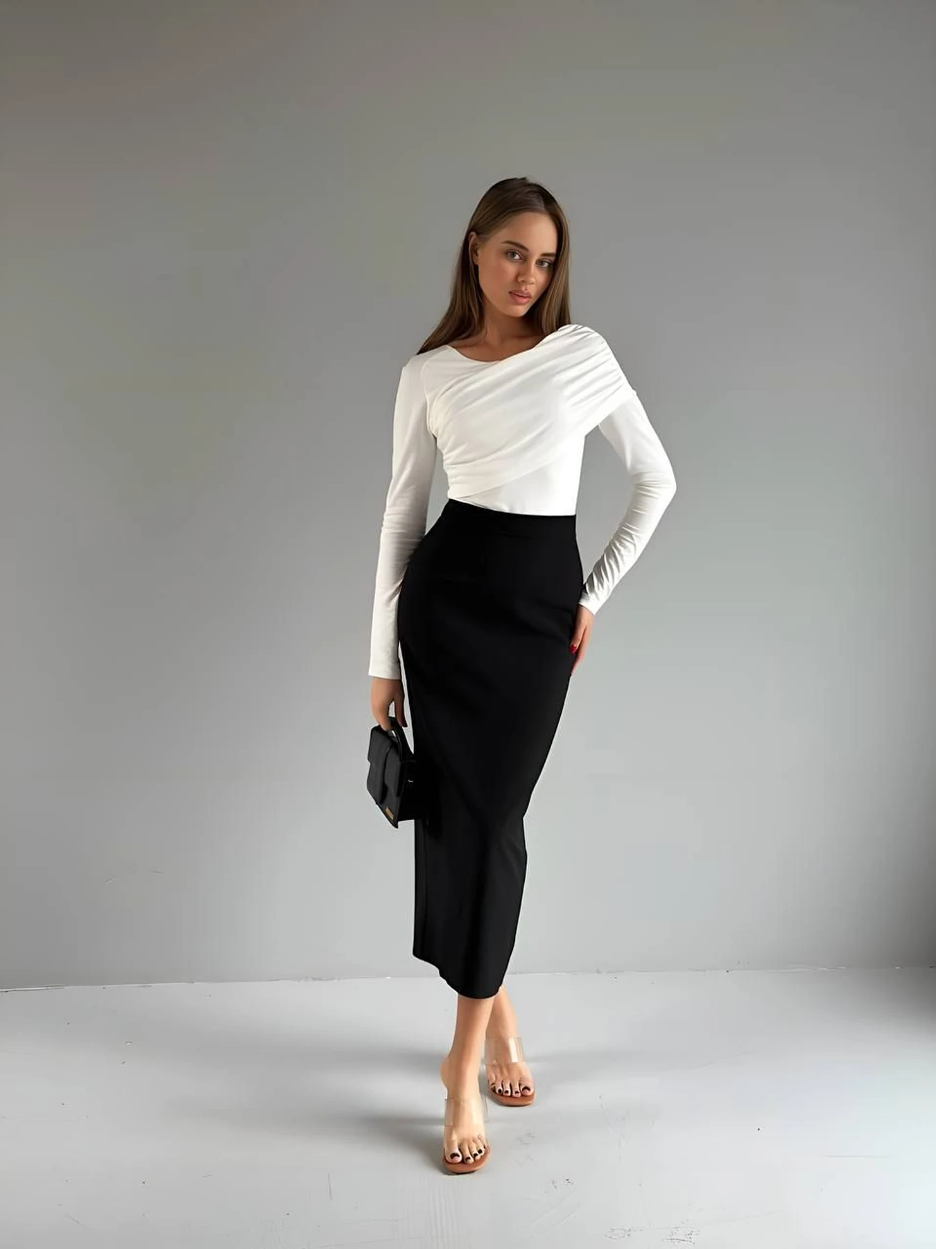 Юбки Uaclothes модель like14387-chernj Юбки Uaclothes модель like14387-chernj Фото