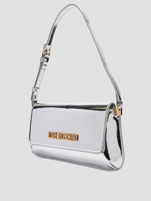 Moschino Шолдер бег колір срібний фото 3