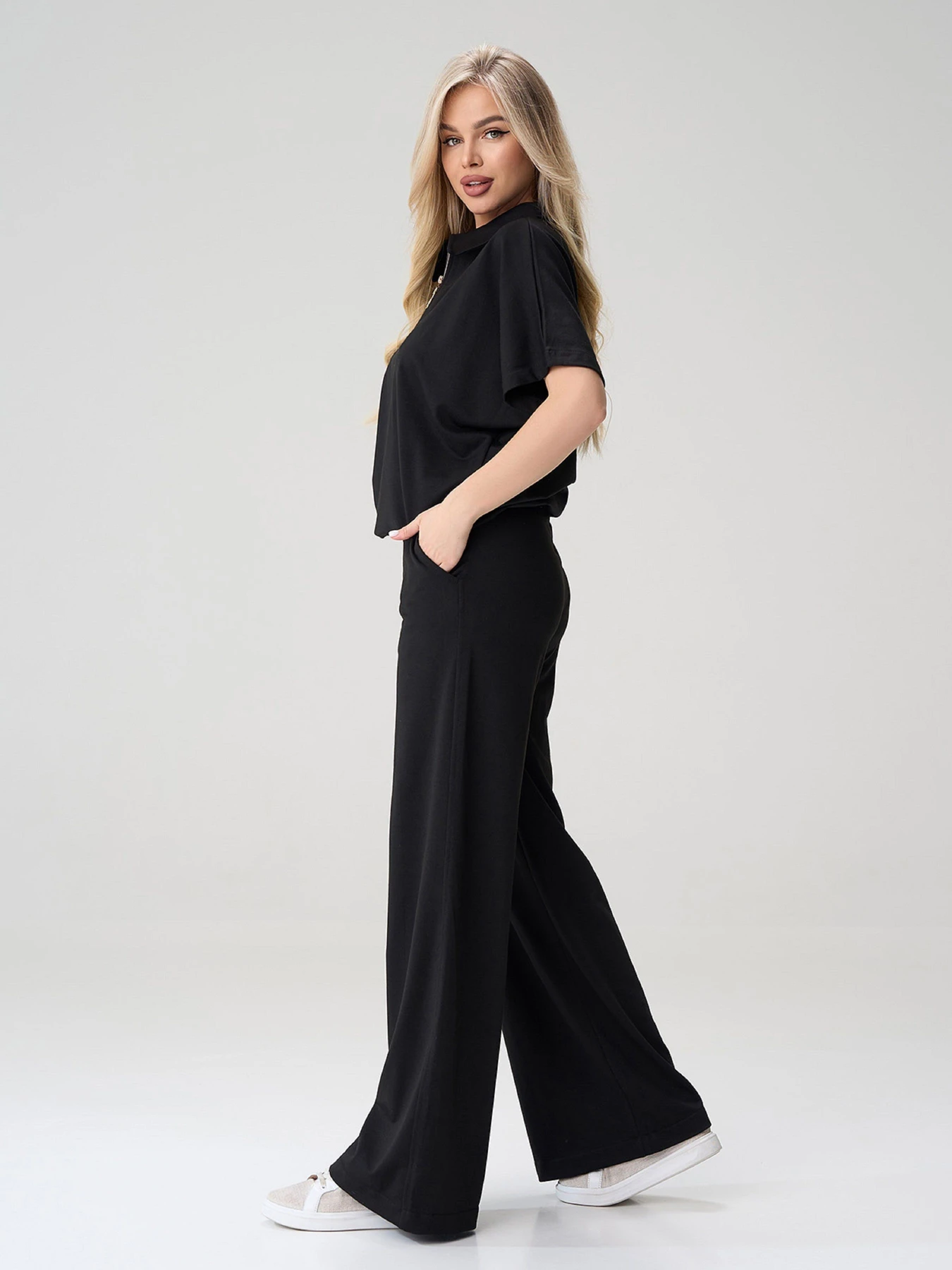 Костюми ISSA Plus модель 15585_черный Костюми ISSA Plus модель 15585_черный Фото