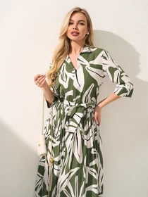 Сукні ISSA Plus модель 15591_оливковый Фото
