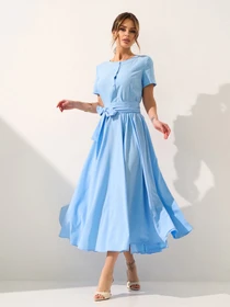 Платья ISSA Plus модель 15597_голубой Фото