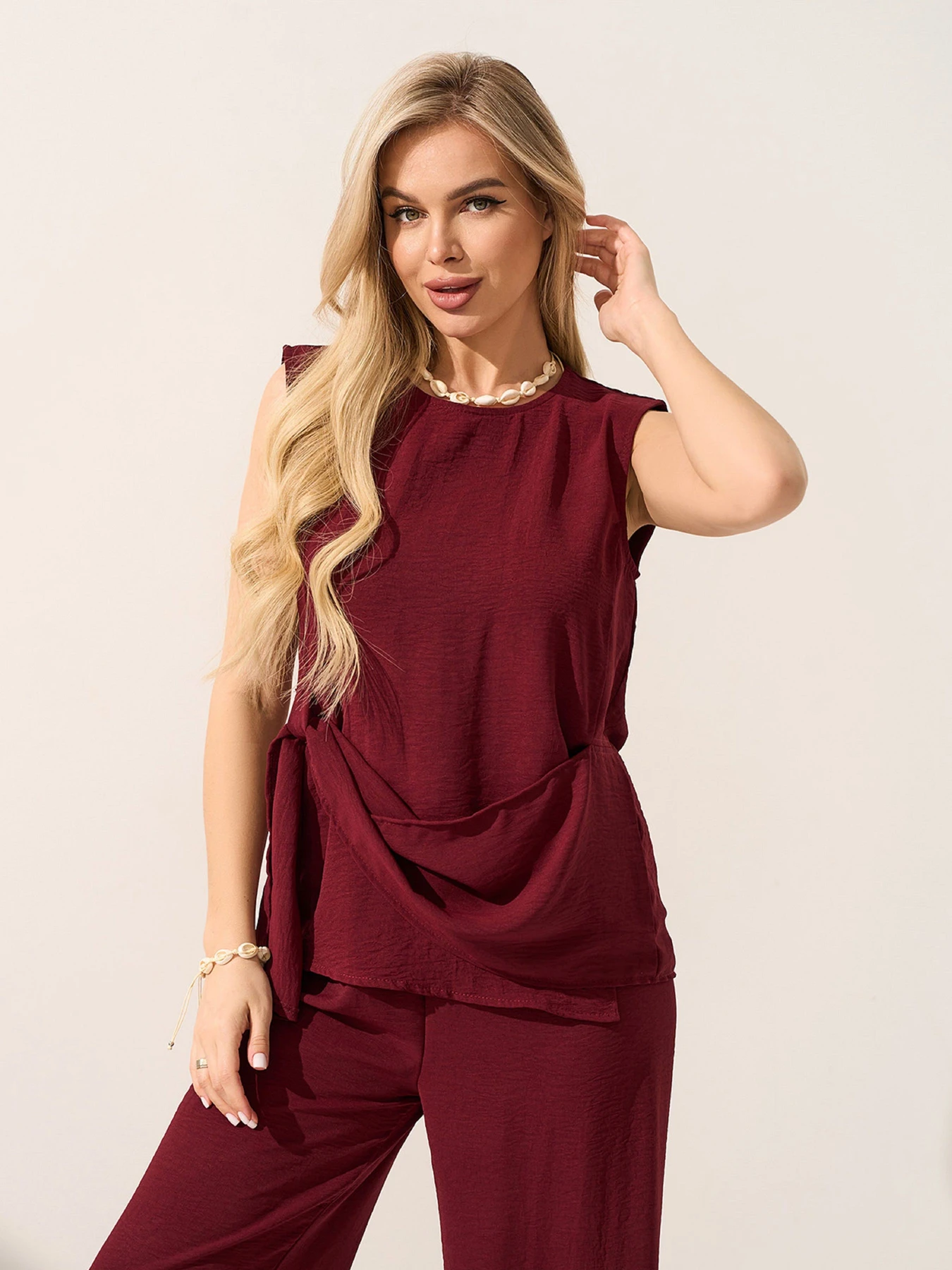 Костюми ISSA Plus модель 15598_темно-бордовый Фото