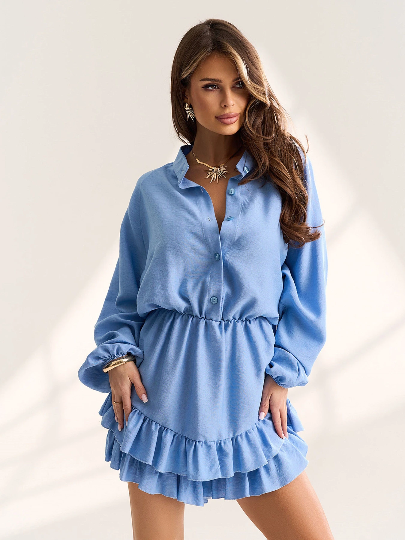 Костюмы ISSA Plus модель 15621_голубой Костюмы ISSA Plus модель 15621_голубой Фото