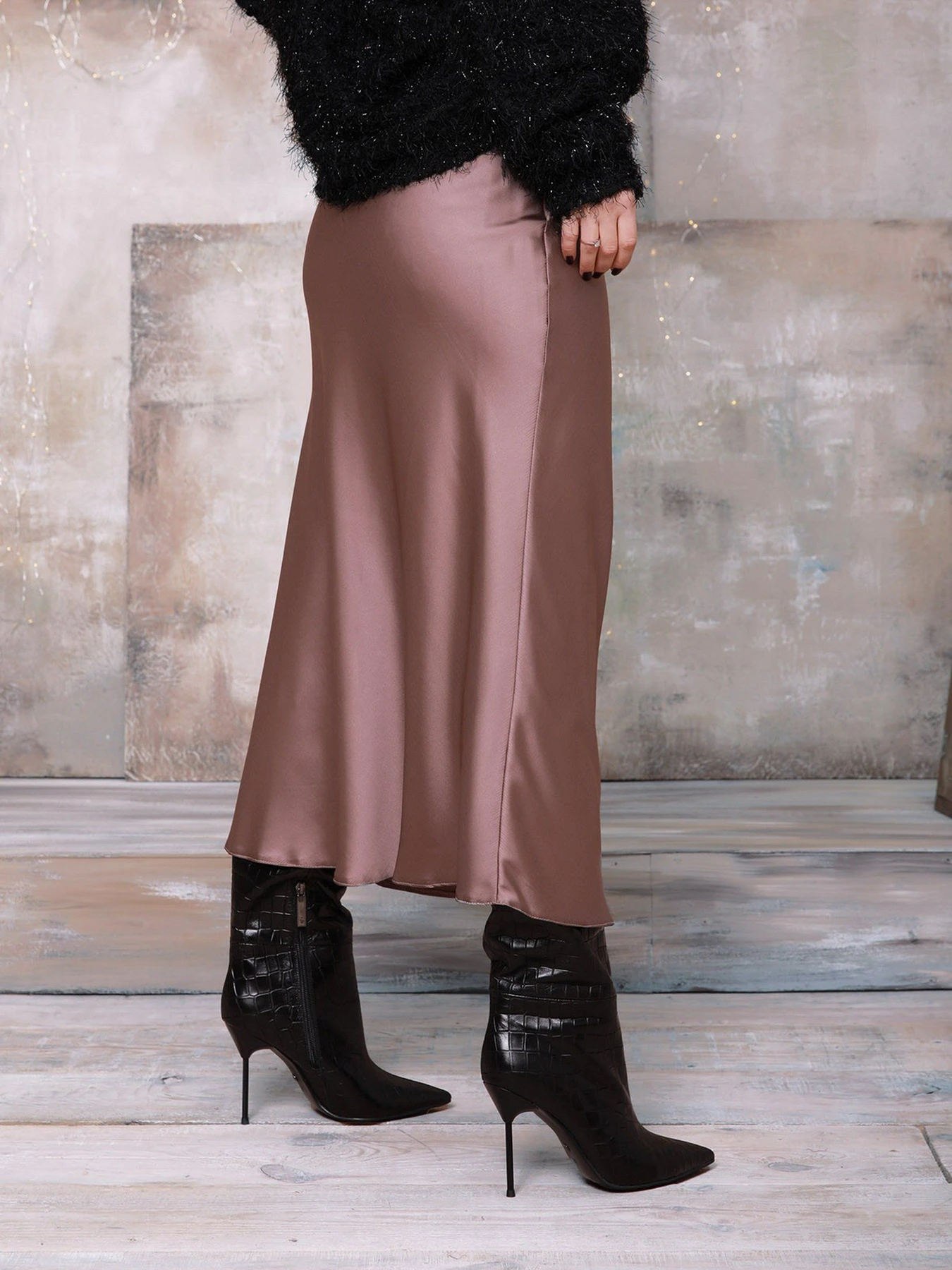 Юбки ISSA Plus модель 12355_darkbeige Юбки ISSA Plus модель 12355_darkbeige Фото